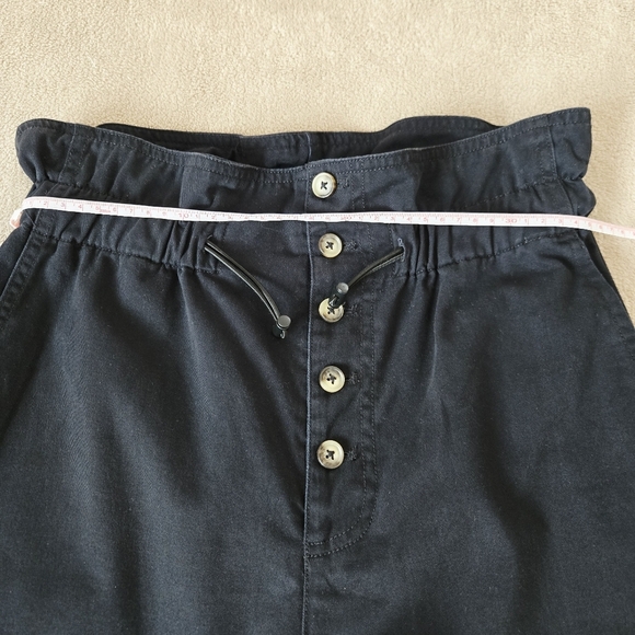Urban Outfitters Women Black High Rise Button Front Paperbag Waist Pant Size S - Picture 10 of 14